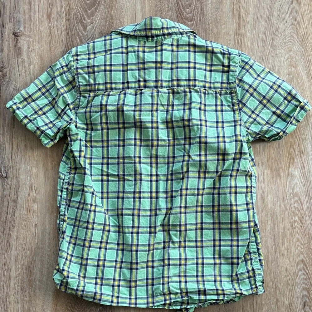 Carter's Green and Blue Plaid Button Down Shirt